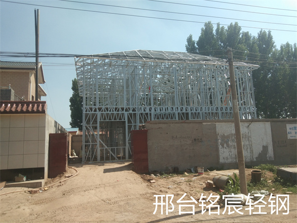 邯郸涉县二层轻钢别墅350平米安装施工